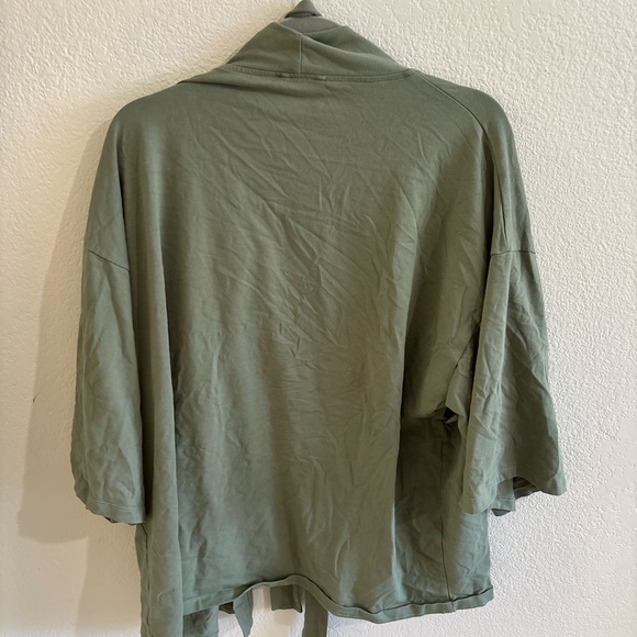 Olive Green Women's Kimono Jacket - Picture 3 of 3